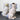 Hand-Painted Gray English Staffordshire Dog Vase